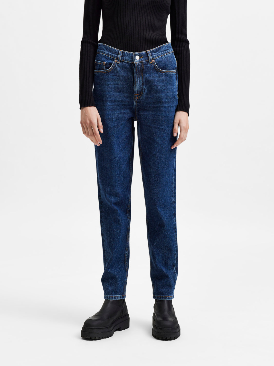 SLFAMY Jeans - Dark Blue Denim